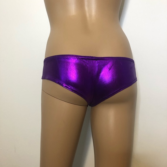 Liquid Latex Metallic Panties Small or Extra Small Lingerie EDC Rave Sexy - Picture 14 of 16